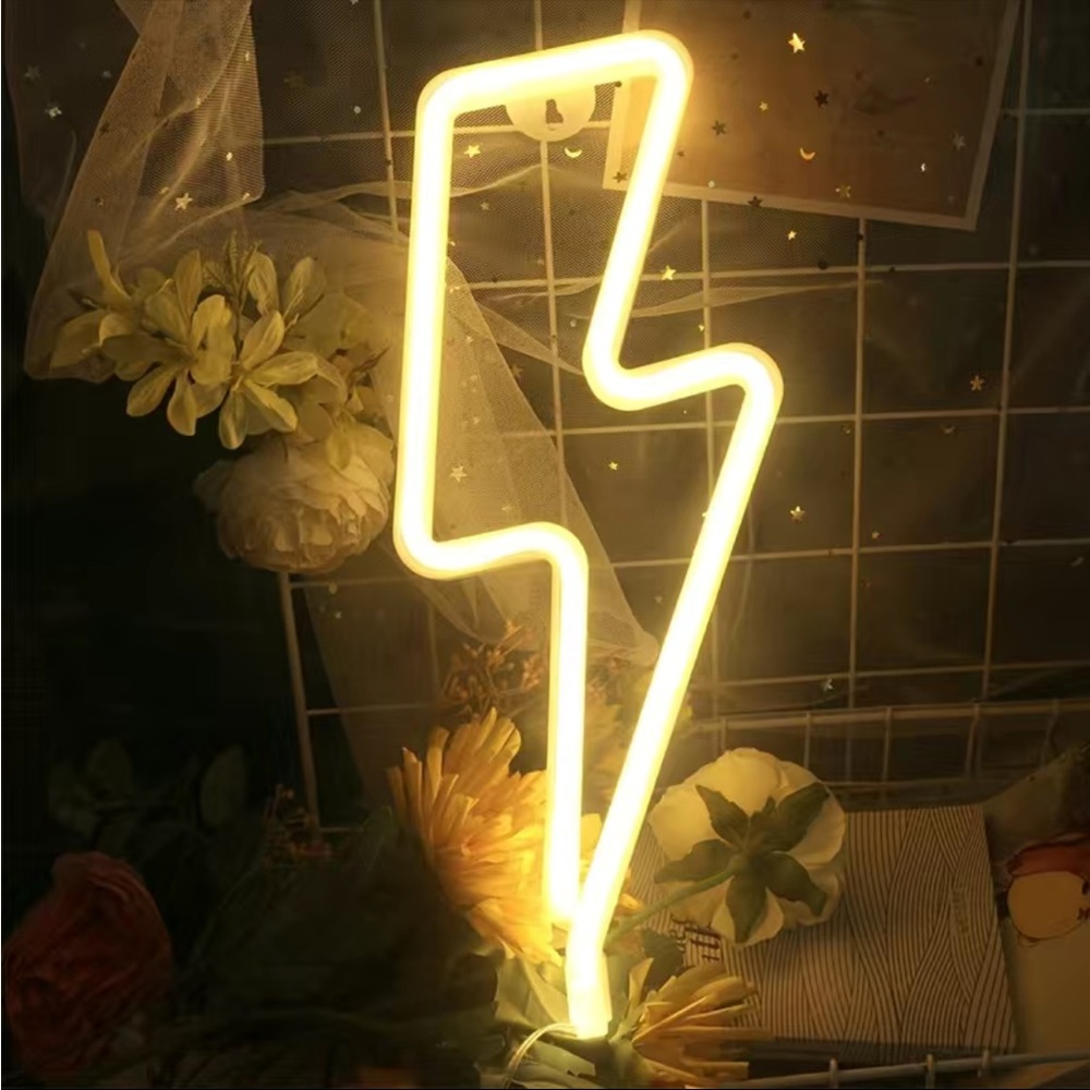 NIB Neon Lightning Bolt - Warm White
